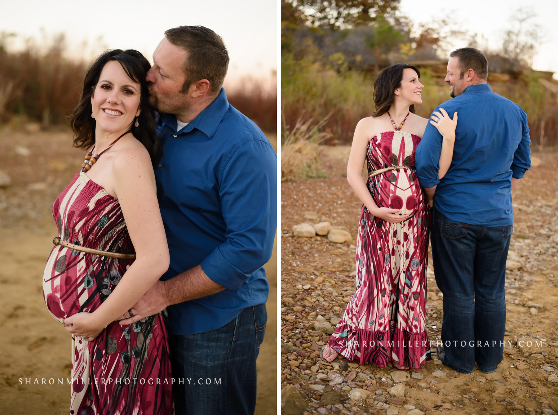 couple photos from a Grapevine Lake maternity session