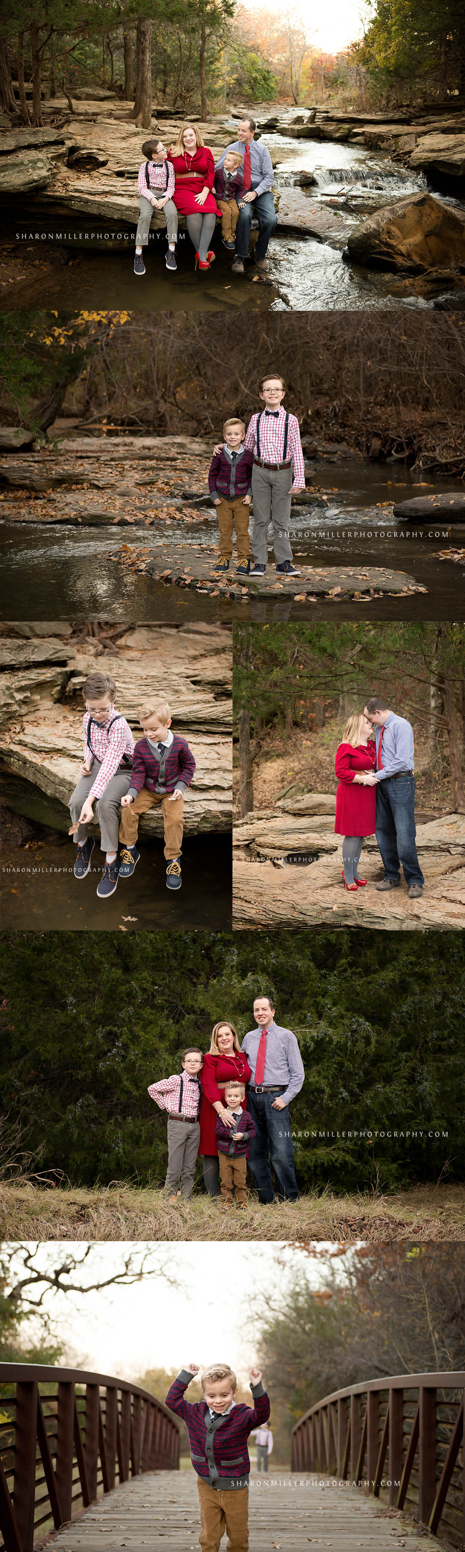 family portrait session at Stone Creek by Flower Mound family photographer Sharon Miller